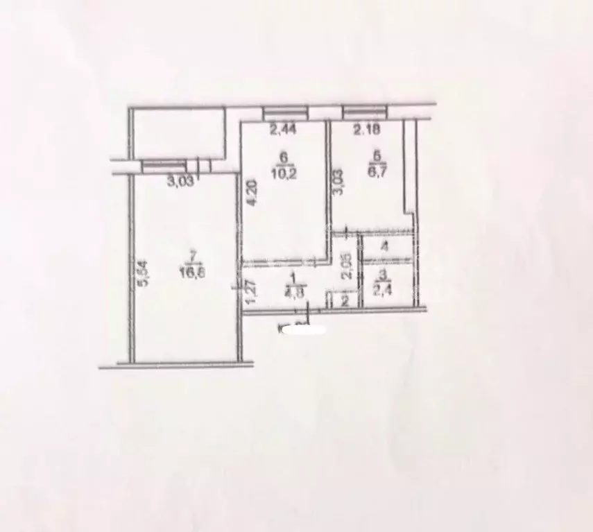 2-к кв. Кемеровская область, Кемерово Октябрьский просп., 7 (44.0 м) - Фото 2