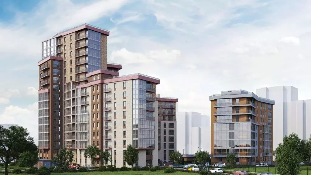 2-к кв. Татарстан, Казань Горки-3 мкр, Экопарк Дубрава мкр, с19 (64.95 . - Фото 1