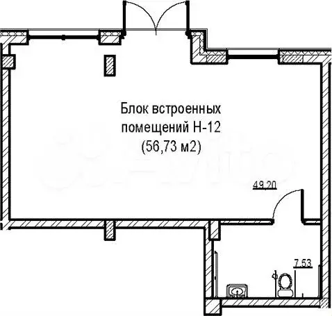 Коммерческая недвижимость 56.7 м - Фото 1