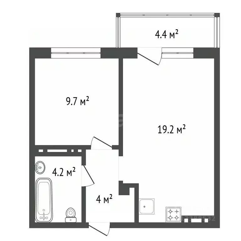 2-к кв. Красноярский край, Красноярск Лесопарковая ул., 21 (36.8 м) - Фото 1