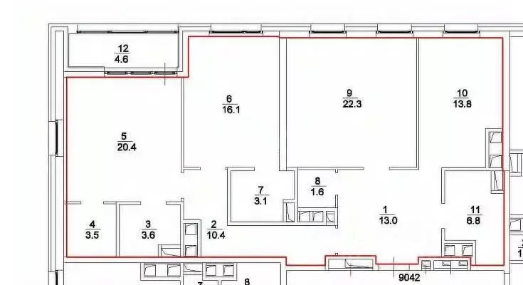 3-к кв. Воронежская область, Воронеж ул. Карла Маркса, 67/2 (115.0 м) - Фото 2