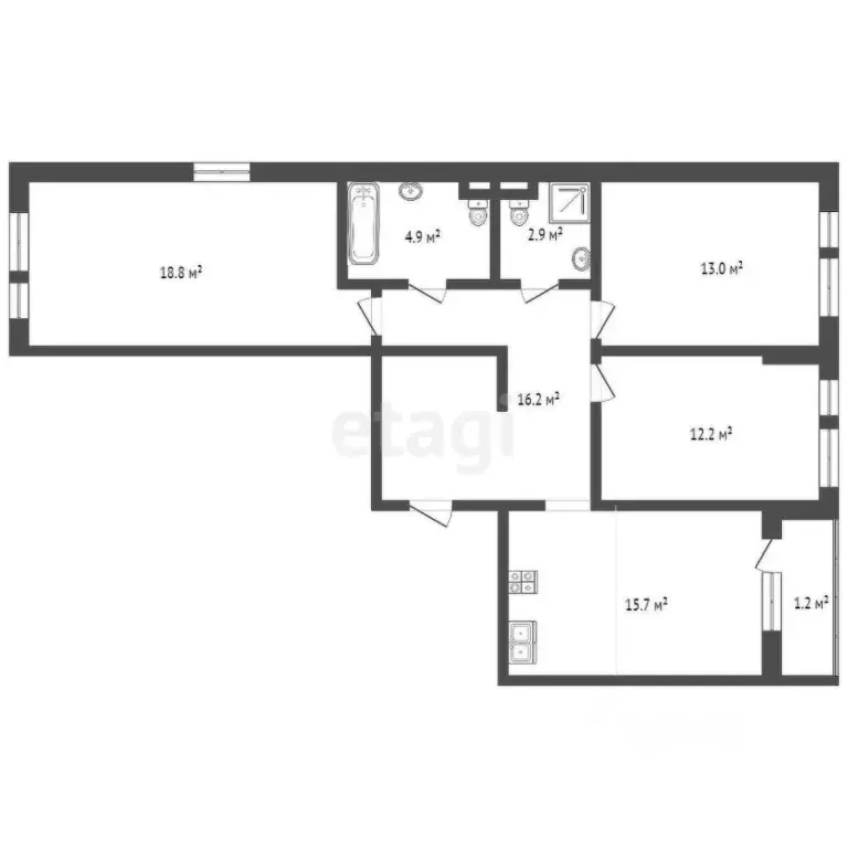 3-к кв. Краснодарский край, Новороссийск ул. Мурата Ахеджака, 21 (88.4 ... - Фото 1