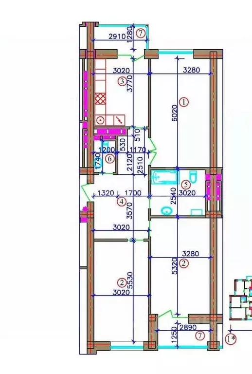 3-к кв. Северная Осетия, Владикавказ Весенняя ул., 21А (92.0 м) - Фото 2