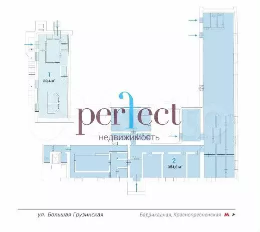 Продажа ПСН 354 кв.м(1 этаж) на Большая Грузинская 12 - Фото 0