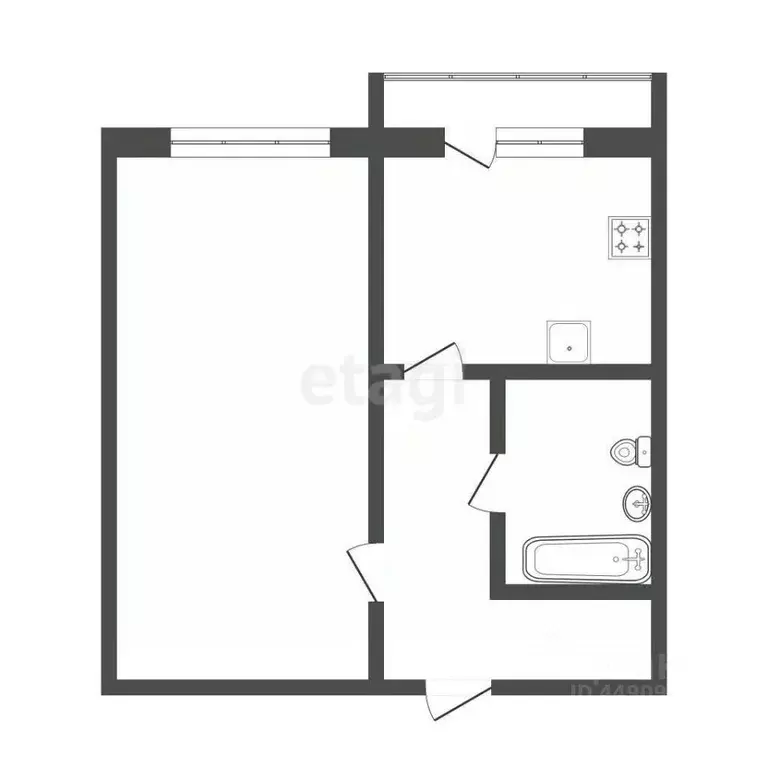 1-к кв. Смоленская область, Смоленск ш. Киевское, 60 (42.0 м) - Фото 2