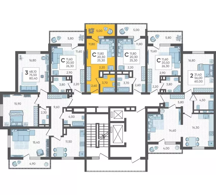 Квартира-студия: Сочи, ЖК Горный Квартал (25.3 м) - Фото 2