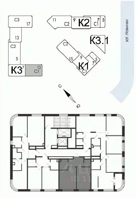 1-к кв. Москва наб. Марка Шагала, 15к1 (43.5 м) - Фото 1