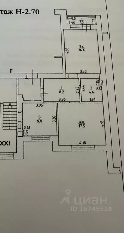 2-к кв. Калининградская область, Калининград Интернациональная ул., 5 ... - Фото 2