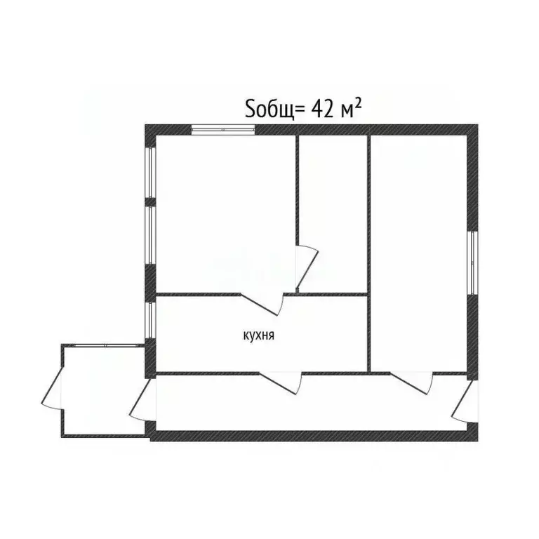 Дом в Брянская область, Фокино ул. Челюскина (42 м) - Фото 1