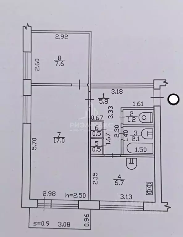 2-к кв. Брянская область, Брянск Новозыбковская ул., 9Б (41.4 м) - Фото 1