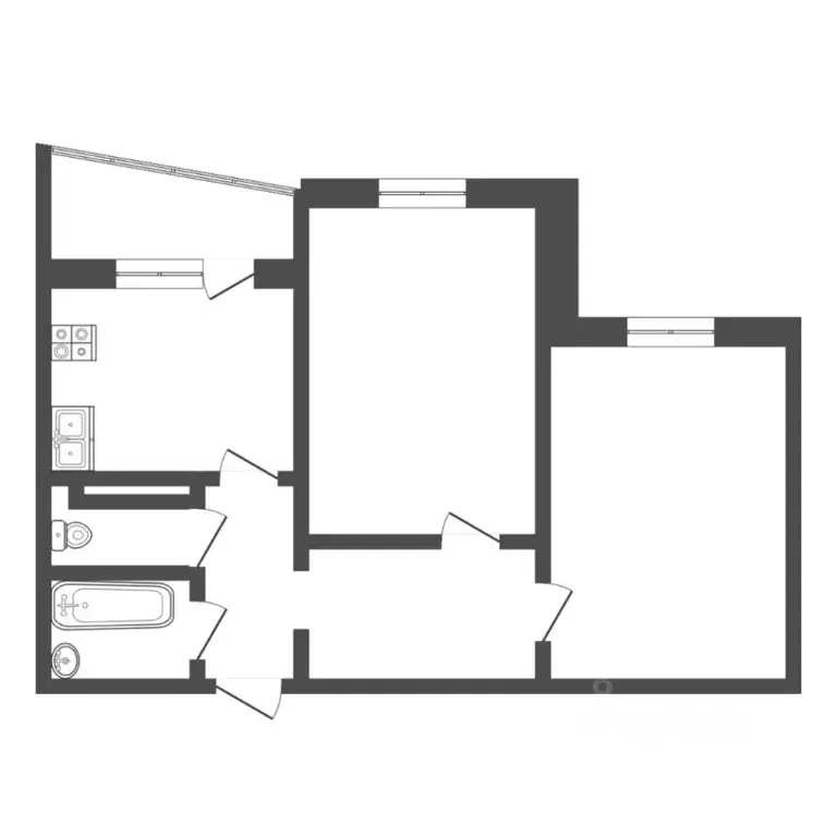 2-к кв. Тюменская область, Тюмень ул. Николая Семенова, 27 (62.3 м) - Фото 1