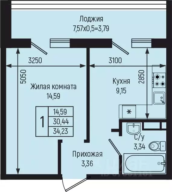 1-к кв. Краснодарский край, Туапсинский муниципальный округ, с. Небуг ... - Фото 1