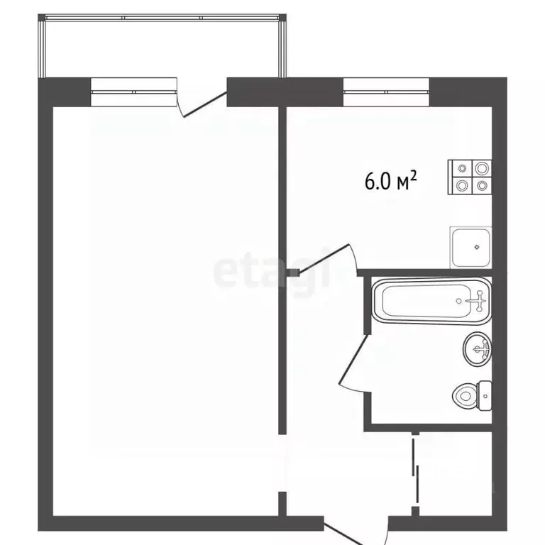 1-к кв. Пермский край, Пермь Воркутинская ул., 82 (30.2 м) - Фото 2