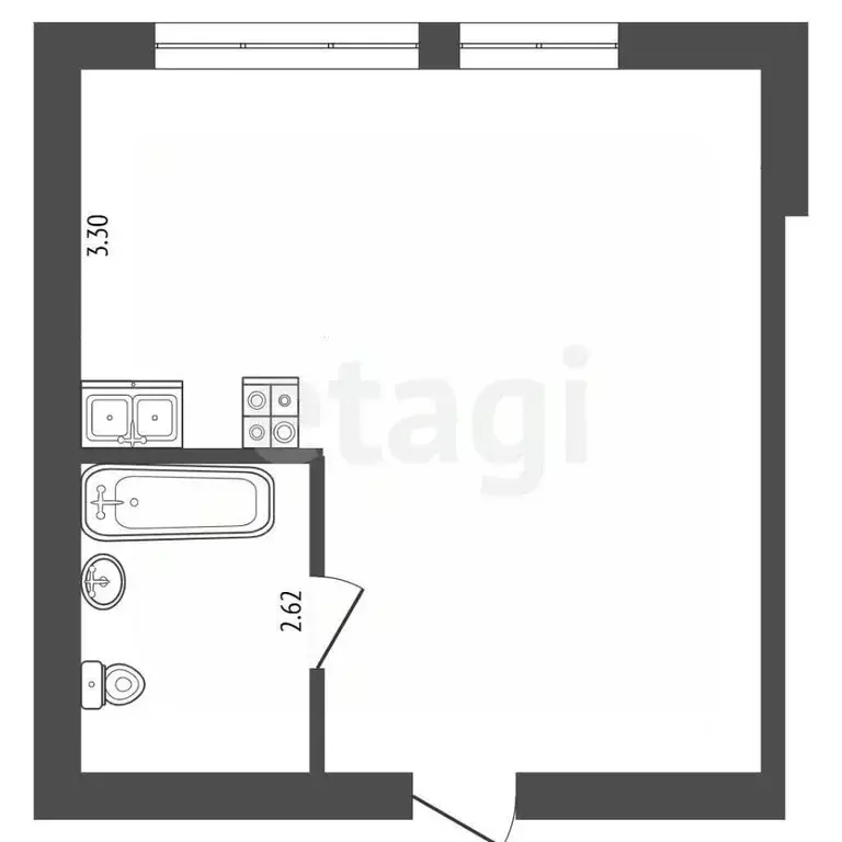 1-к кв. Тюменская область, Тюмень ул. Спорта, 95 (35.4 м) - Фото 2
