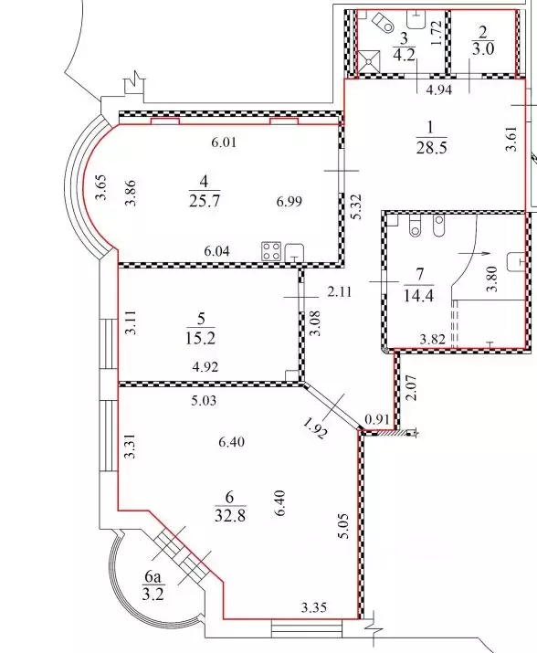 3-к кв. Москва ул. Демьяна Бедного, 4К2 (123.8 м) - Фото 2