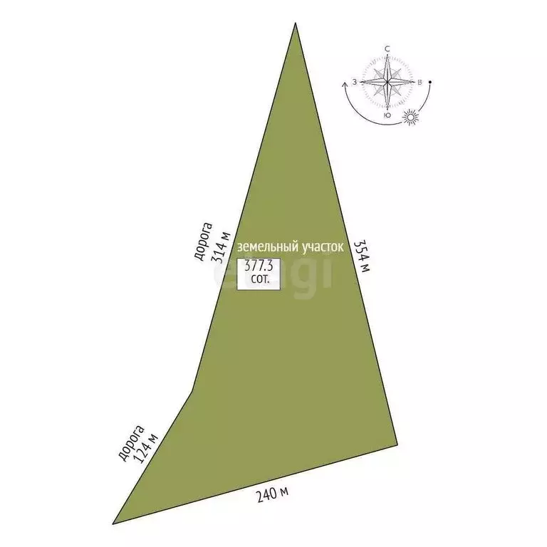 Участок в Оленевка, Индустриальная улица (377.3 м) - Фото 1