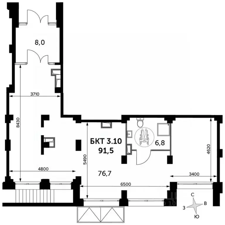 Офис в Московская область, Люберцы ул. Рождественская, 6 (92 м) - Фото 1