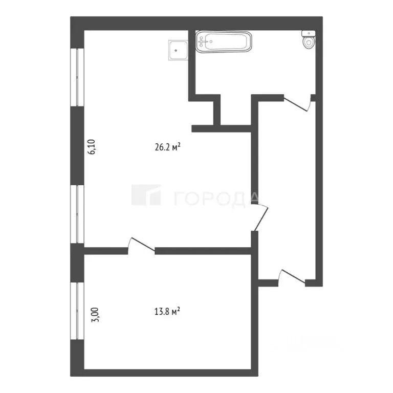 2-к кв. Кемеровская область, Новокузнецк ул. Чекалина, 12 (54.3 м) - Фото 2