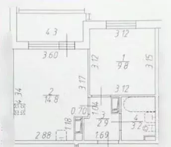 1-к кв. Санкт-Петербург ул. Георгия Гречко, 3 (30.7 м) - Фото 2