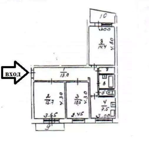 3-к кв. Астраханская область, Астрахань ул. Куликова, 38 (66.4 м) - Фото 1