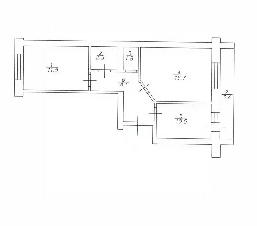 2-к кв. Татарстан, Казань ул. Разведчика Ахмерова, 7 (54.0 м) - Фото 2