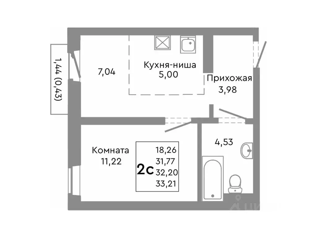2-к кв. Челябинская область, Челябинск Никс Лайн на Ярославской жилой ... - Фото 1