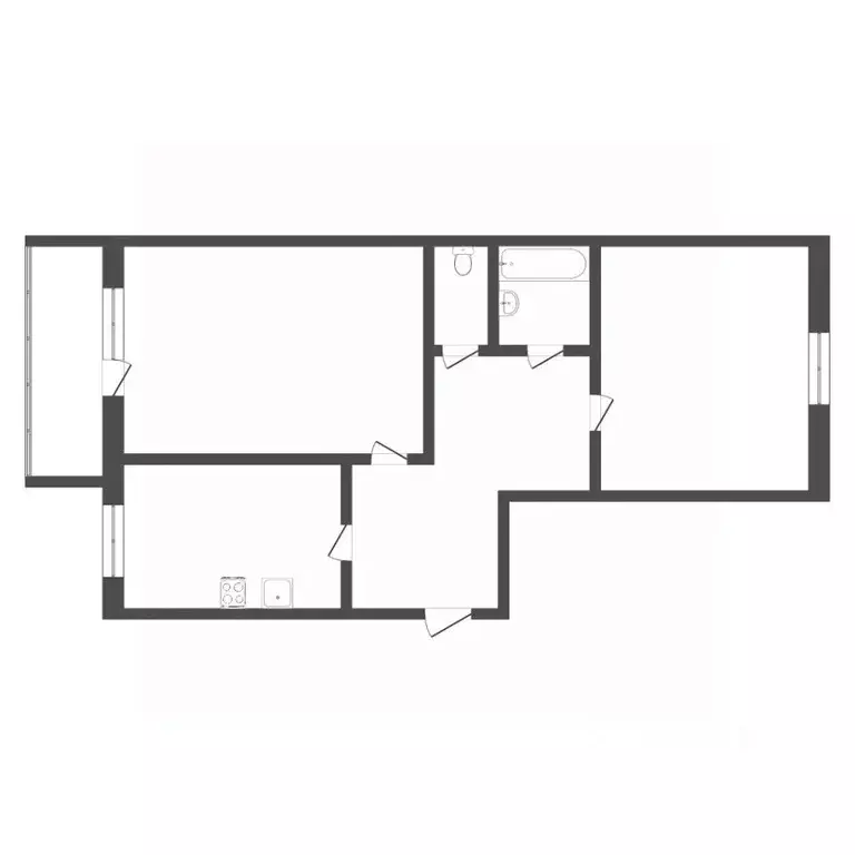 2-к кв. Тюменская область, Тюмень Локомотивная ул., 116 (51.8 м) - Фото 1