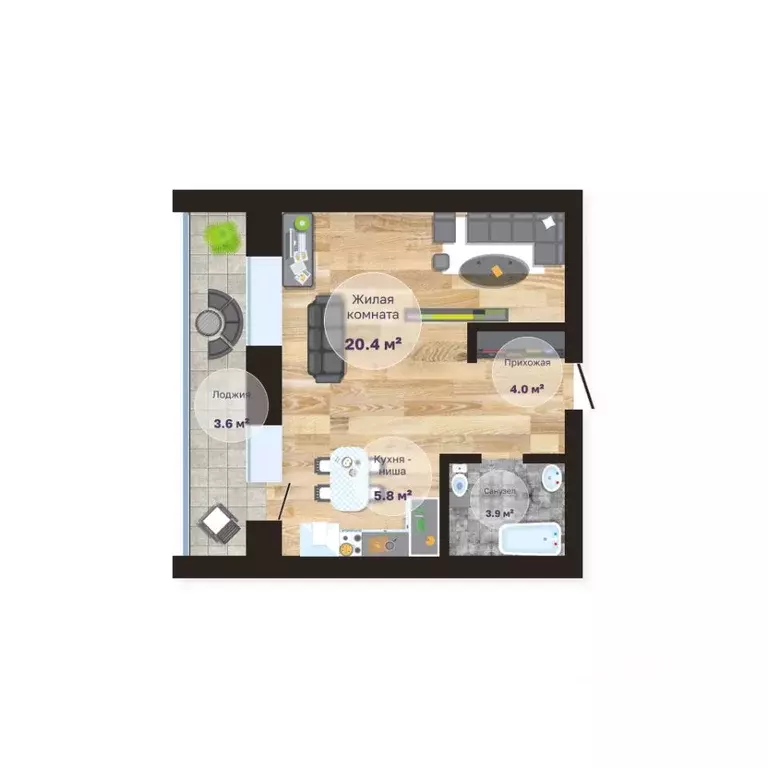 1-к кв. Забайкальский край, Чита Кайдаловская ул., 45 (37.7 м) - Фото 1