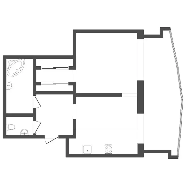 1-комнатная квартира: Тюмень, улица Монтажников, 45 (49.6 м) - Фото 1