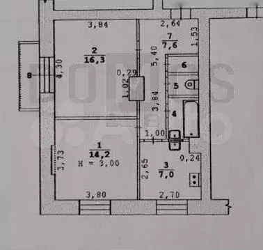 2-к. квартира, 50,4 м, 3/5 эт. - Фото 0