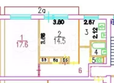 2-к. квартира, 51,5 м, 8/9 эт. - Фото 0