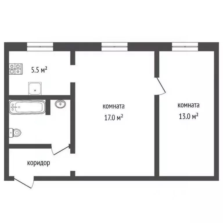 2-к кв. Псковская область, Псковский район, Завеличенская волость, д. ... - Фото 1