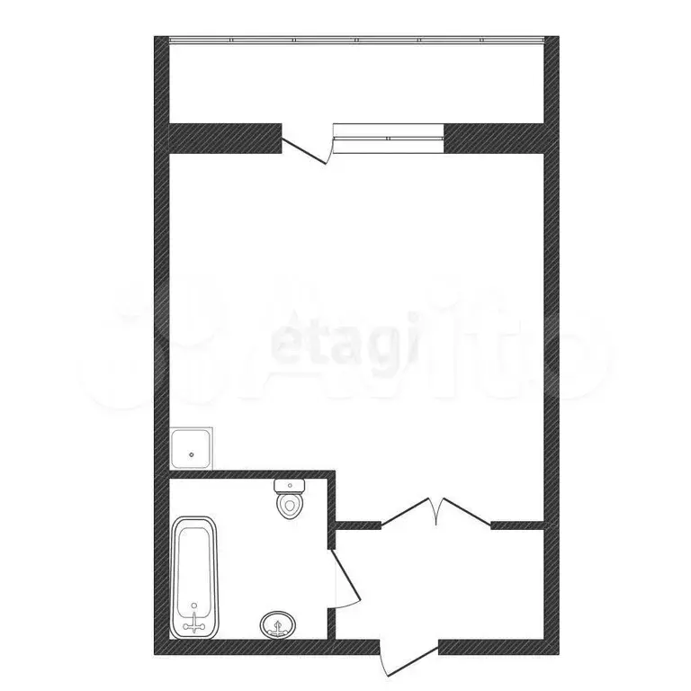 Квартира-студия, 24,2 м, 3/17 эт. - Фото 0