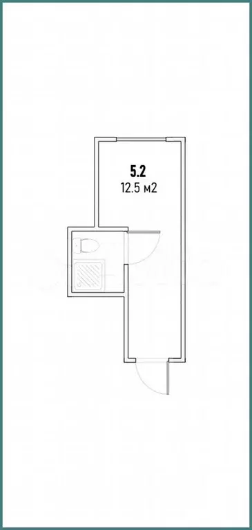 Квартира-студия, 12,1 м, 2/6 эт. - Фото 0