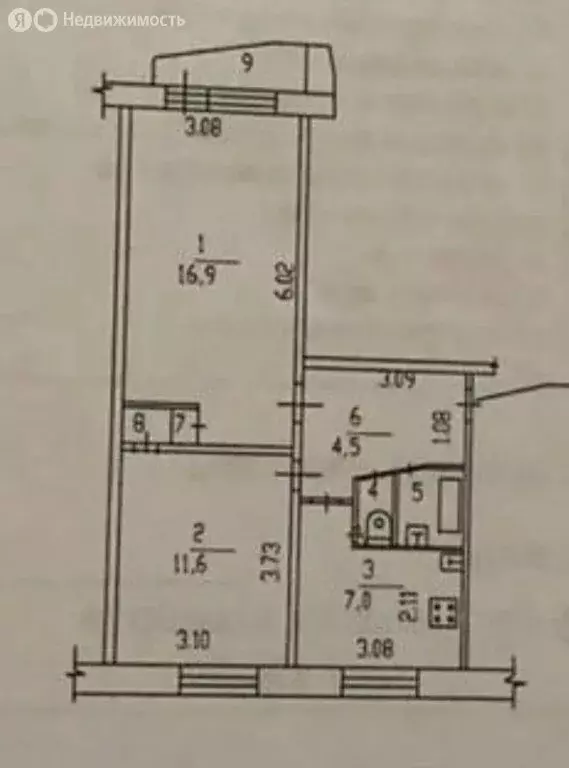 2-комнатная квартира: Реутов, Комсомольская улица, 23 (44.2 м) - Фото 2