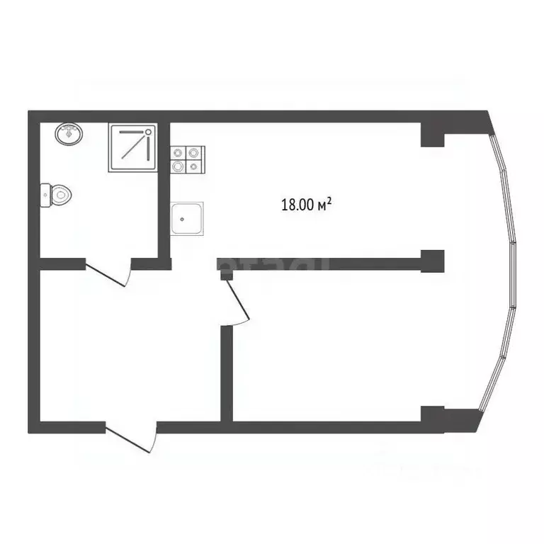 1-к кв. Тюменская область, Тюмень ул. Короленко, 12 (53.0 м) - Фото 2