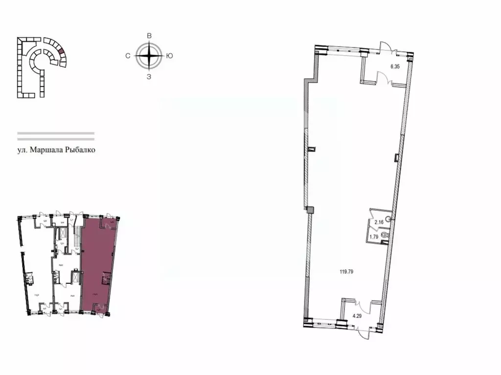 Помещение свободного назначения в Москва ул. Маршала Рыбалко, 2к9 (187 ... - Фото 2