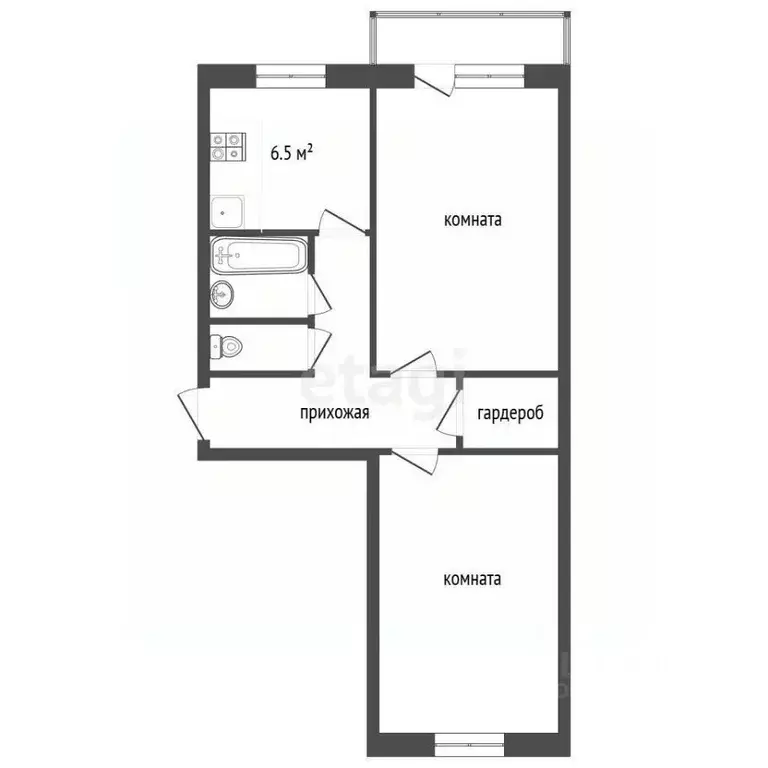 2-к кв. Владимирская область, Муром ул. Энгельса, 1 (45.8 м) - Фото 2