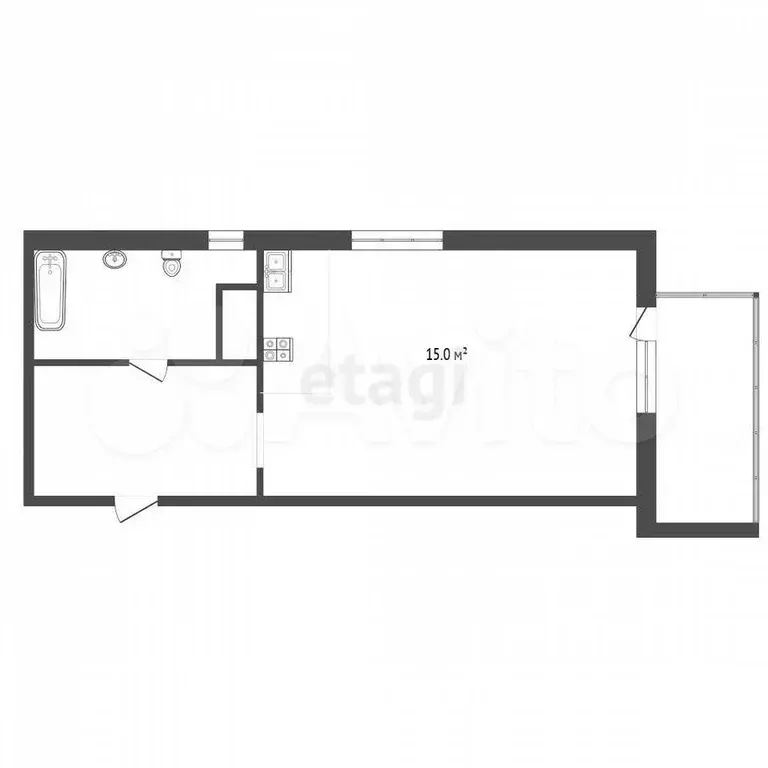 Квартира-студия, 25,7 м, 5/17 эт. - Фото 0