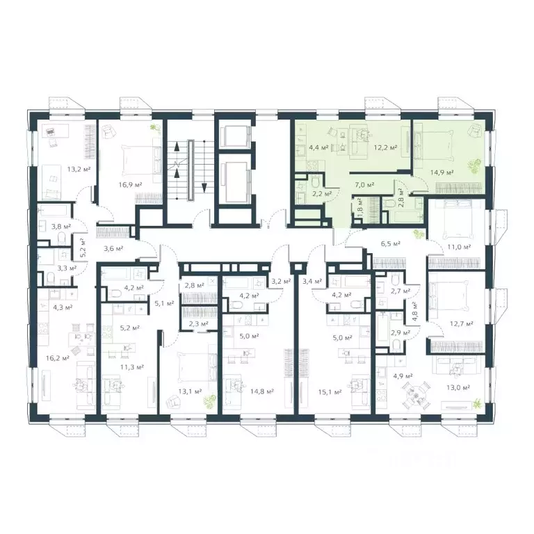 2-к кв. Приморский край, Владивосток Дом на Востоке жилой комплекс, ... - Фото 2