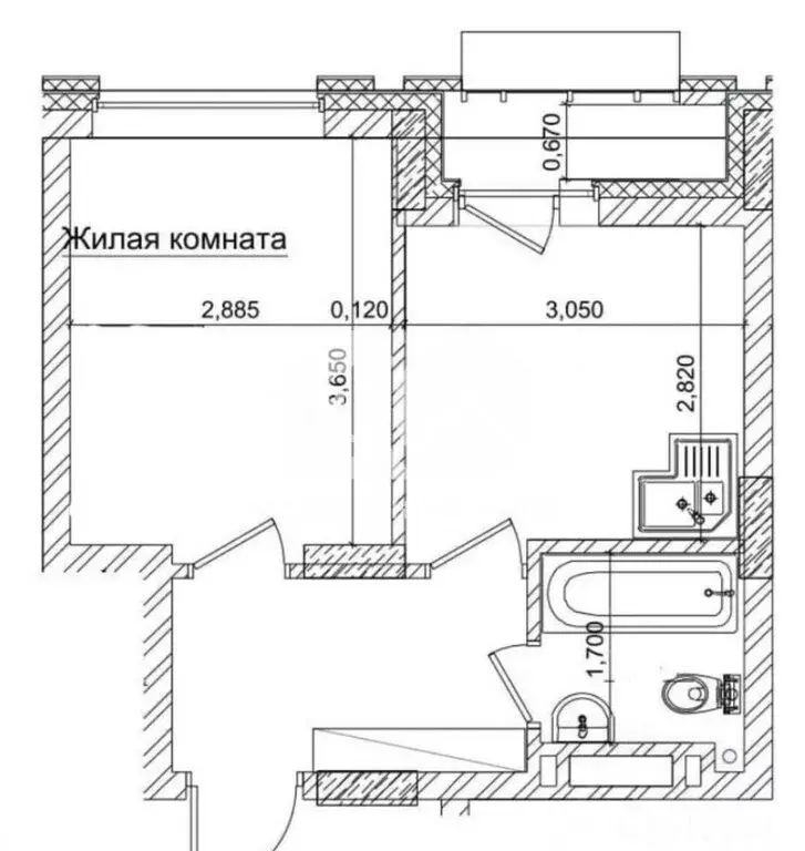 2-комнатная квартира: Новосибирск, Фабричная улица, 65 (35 м) - Фото 0