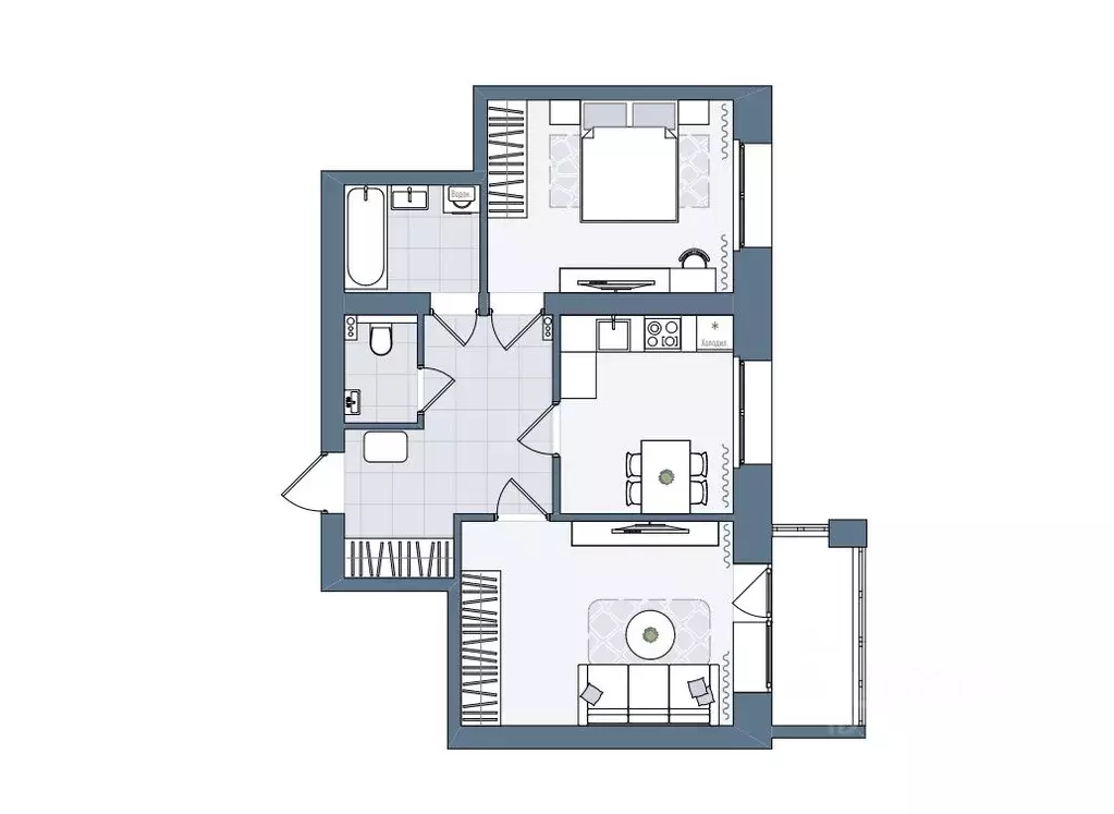 2-к кв. Кировская область, Киров городской округ, пос. Чистые Пруды ... - Фото 1
