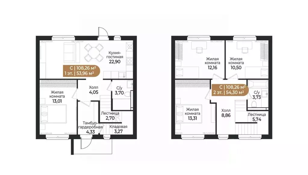 Таунхаус в Ленинградская область, Всеволожск ш. Южное (108 м) - Фото 1