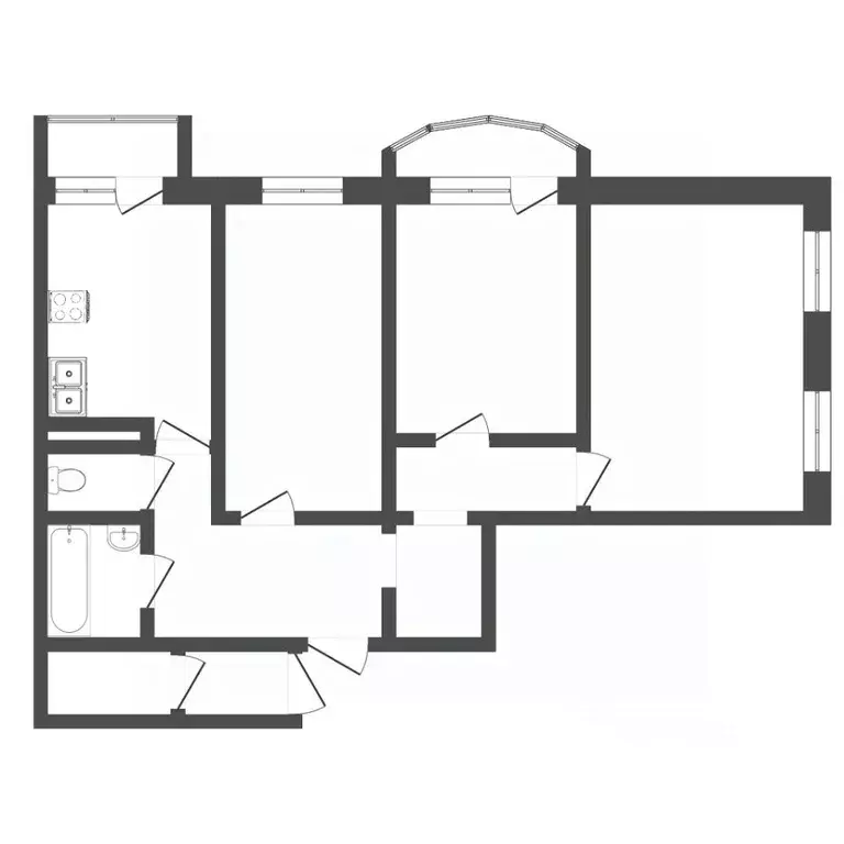 3-к кв. Тюменская область, Тюмень Антипино мкр, ул. Беловежская, 19к3 ... - Фото 2