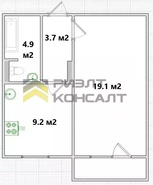 1-комнатная квартира: Омск, 4-й Амурский проезд, 13 (37 м) - Фото 1
