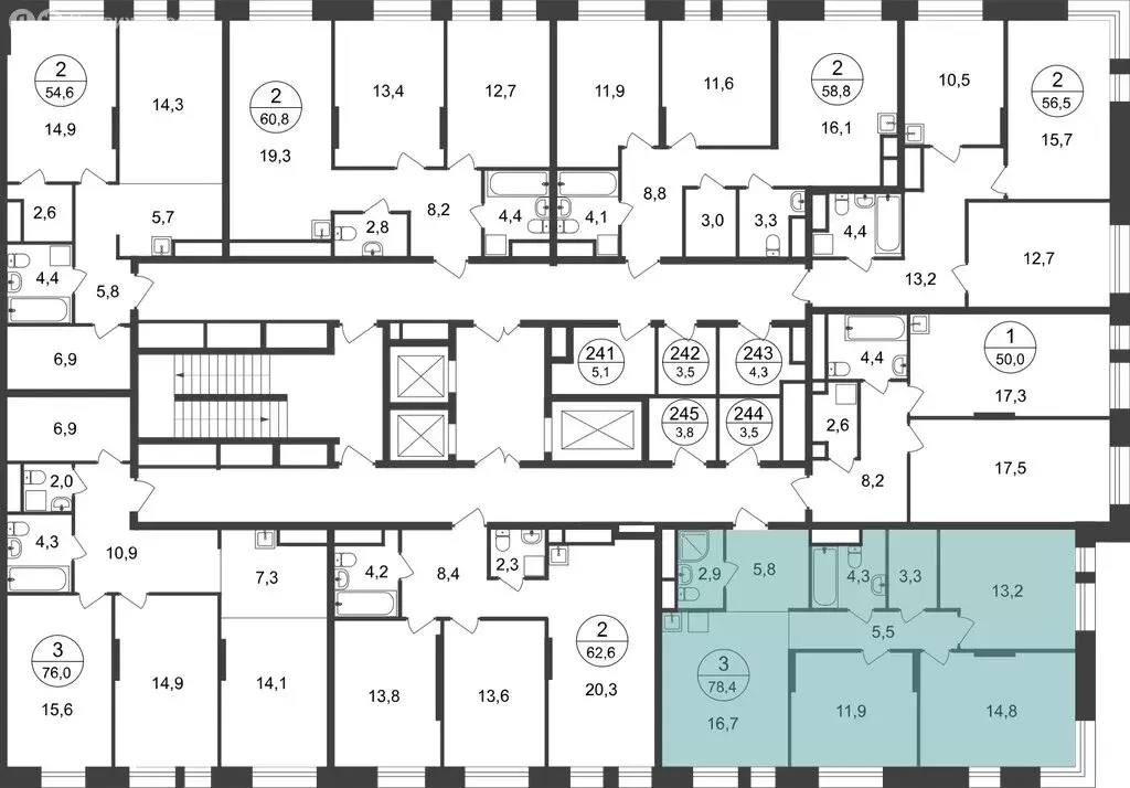 3-комнатная квартира: Московский, улица Никитина, 3к3 (76.4 м) - Фото 2
