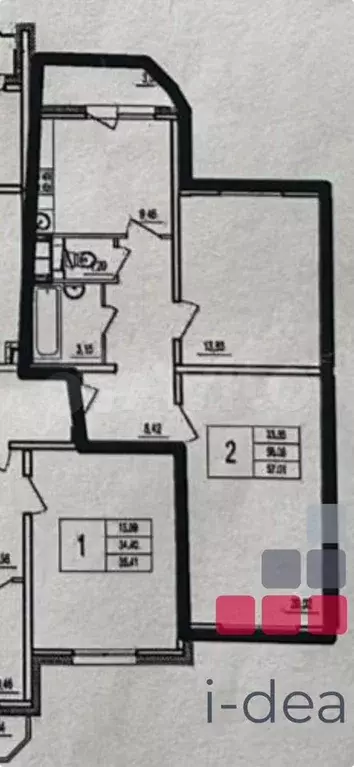2-к. квартира, 57 м, 6/10 эт. - Фото 0