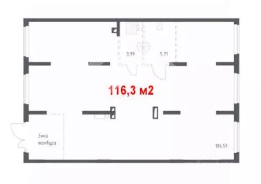 Помещение свободного назначения в Москва ул. Любучанская, 1 (116 м) - Фото 2