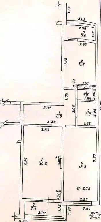 2-к. квартира, 73 м, 5/6 эт. - Фото 0