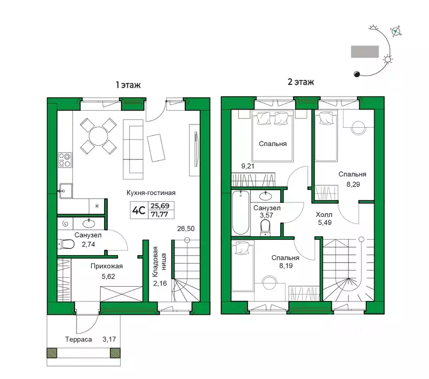 3-к кв. Башкортостан, Уфимский район, Зубовский сельсовет, с. Зубово  ... - Фото 1